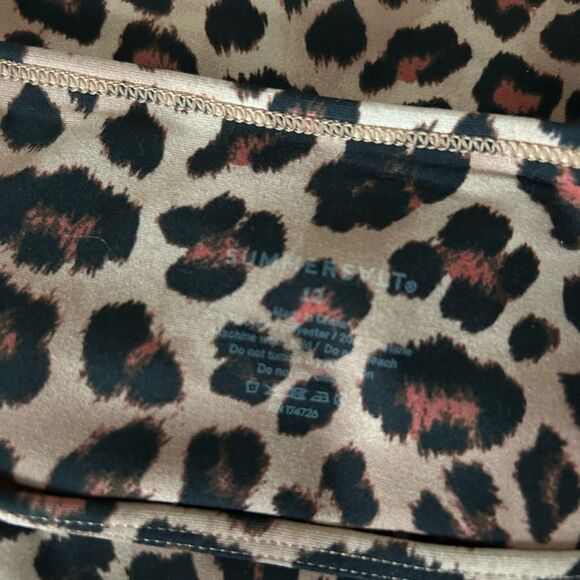NEW Summersalt The Midi Sports Bra Tank Top Caramel Riad Leopard Size 12 - Picture 3 of 4